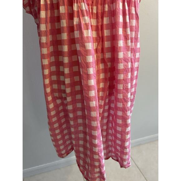 Jude Connally Larissa dress gingham plaid Micro Pleated Boho Fairy Oversized M - Picture 12 of 12